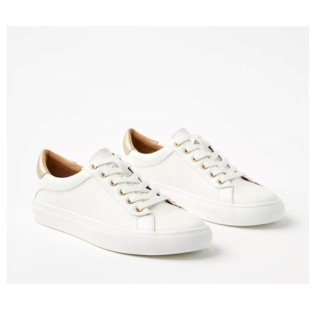 Ann Taylor Loft Everyday Lace Up Sneakers whisper white size 11 NEW